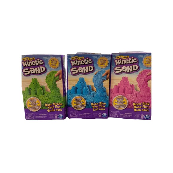 Set of 3 Kinetic Moldable Sand, Squeezable, 8.0 oz toys - Picture 1 of 5